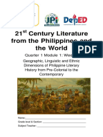 21 Century Literature From The Philippines and The World: SHS Grade 11/12