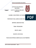 Instituto Politecnico Nacional Fresadora