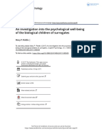 An Investigation Into The Psychological Well Being of The Biological Children of Surrogates
