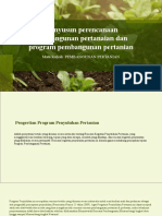 Menyusun Perencanaan Pembangunan Pertanaian Dan Program Pembangunan Pertanian