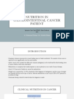 Nutrition in Gastrointestinal Cancer Patient: Intensive Care Unit RSPAD Gatot Soebroto 2021