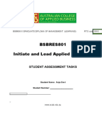 ASSESSMENT - BSBRES801 Student Assessment Tasks