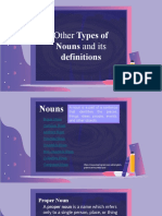 Other Types Of: Nouns and Its Definitions