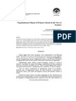 Organizational Climate of Primary Schools in The View of Teachers