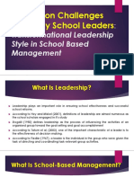 Challenges Faced by School Leaders