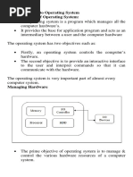 Unit 1 1.1 Introduction To Operating System 1.1.1 Definition of Operating System