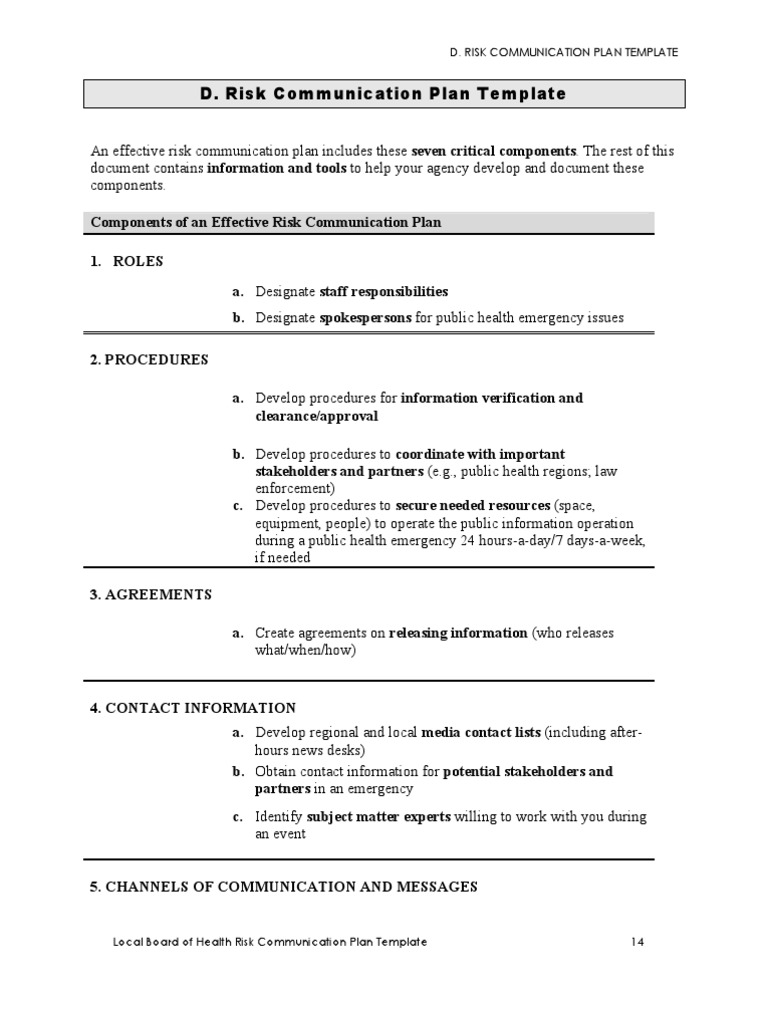 Sample Crisis Communication Plan Template from imgv2-2-f.scribdassets.com