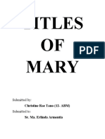 Titles OF Mary: Submitted by