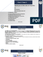 Fase I - Tema 2. - Marco Conceptual para La Dirección de Proyectos.