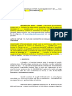 Petição Inicial - Ação de Despejo Por Falta de Pagamento CC Cobrança de Aluguéis e Acessórios