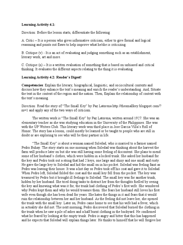 21st Century Literature Formal Criticism | PDF | Criticism | Love