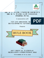 Dr. D. Y. Patil Law College, Pimpri, Mediation Competition Rule Book - PS v-8
