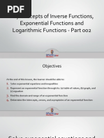 Week 005-Presentation Key Concepts of Inverse Functions, Exponential Functions and Logarithmic Functions Part 002