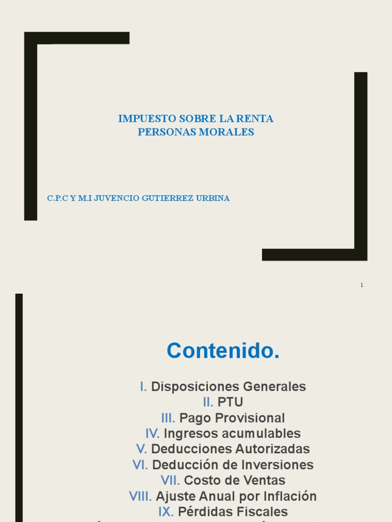 Guía Completa del ISR para Personas Morales | PDF | Impuesto sobre la ...