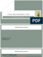 Civil Procedure Code: Institution of Suits