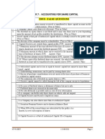 Chapter 7: Accounting For Share Capital: True-False Questions