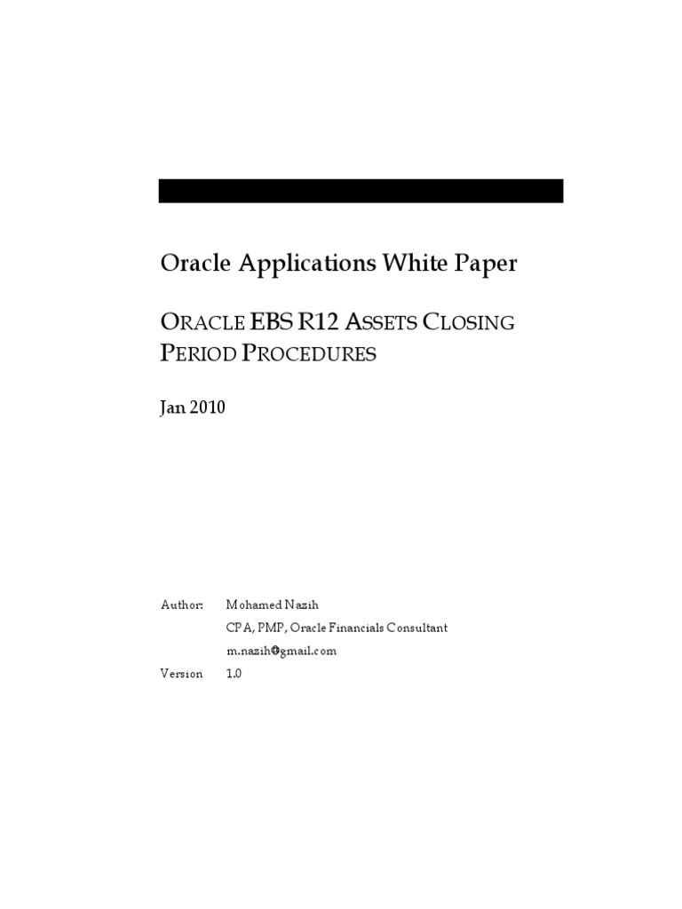 Oracle Applications White Paper ORACLE Eee | PDF | Debits And Credits ...
