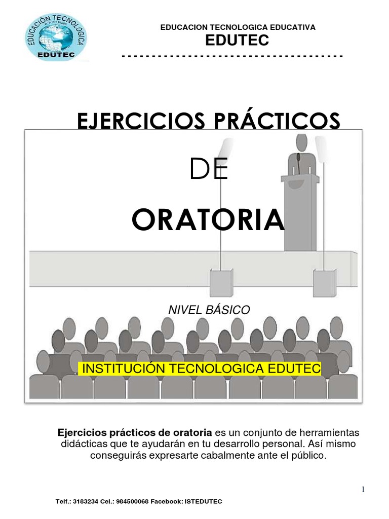 Ejercicios de Oratoria para Niños | PDF | Hablar en público