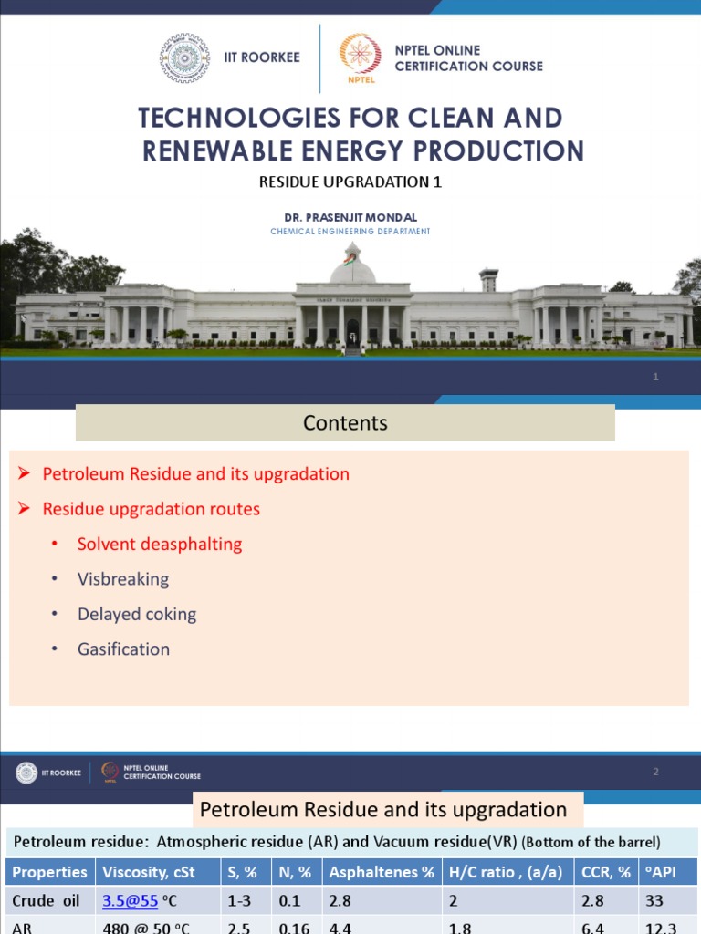Residue Upgradation Technologies Overview | PDF | Cracking (Chemistry ...