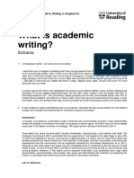 What Is Academic Writing?: Extracts