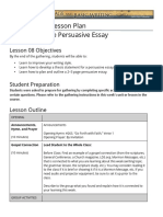 Lead Student Lesson Plan L08: Writing The Persuasive Essay