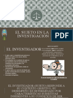 El Sujeto en La Investigación Febrero 2021