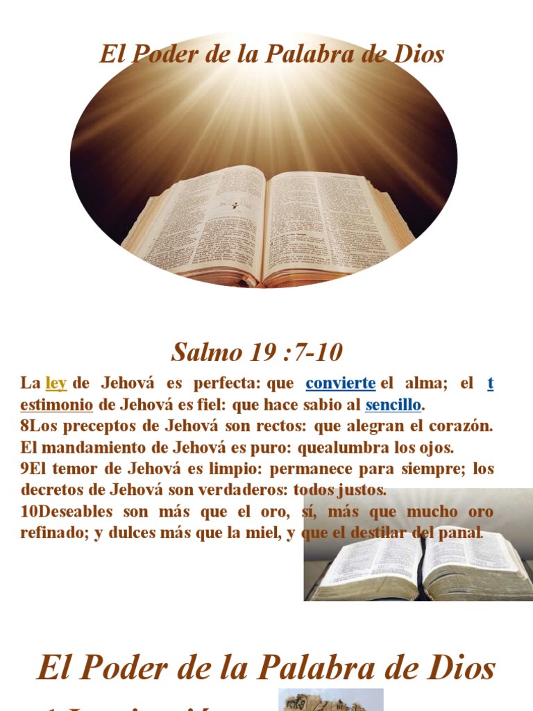 El Poder Transformador de la Palabra de Dios | PDF | Alma | Dios