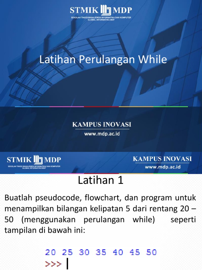 Contoh Flowchart Perulangan While | PDF