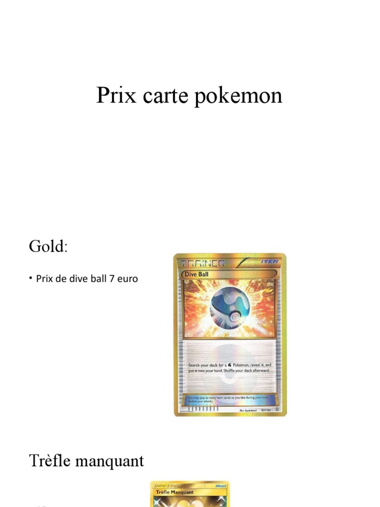 Prix Carte Pokemon PDF