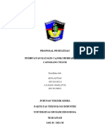 Proposal Penelitian Pembuatan Katalis CA (Oh) 2