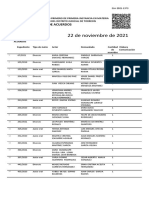 Lista de acuerdos del Juzgado Primero de Primera Instancia en Materia Familiar del Distrito Judicial de Torreón