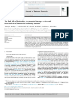 The Dark Side of Leadership: A Systematic Literature Review and Meta-Analysis of Destructive Leadership Research