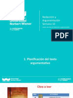 Semana 10.planificación Del Texto Argumentativo