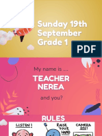 Saturday 11th September Grade 1