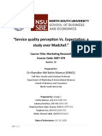 Service Quality Perception vs. Expectation Study of Madchef Restaurant