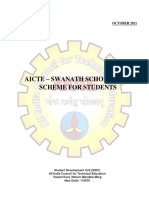 Aicte - Swanath Scholarship Scheme For Students: OCTOBER 2021