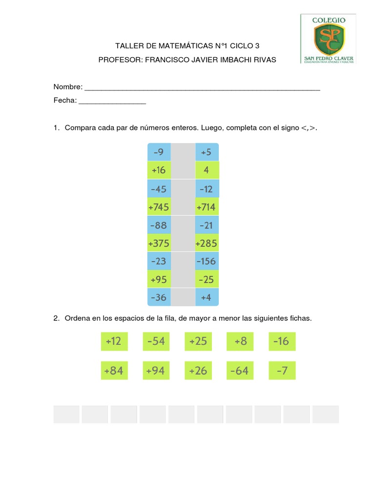 Ejercicios de suma y resta en matemáticas | PDF | Métodos y materiales ...