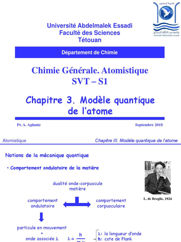 Modèle quantique de l'atome | PDF | Orbitale atomique | Atomes