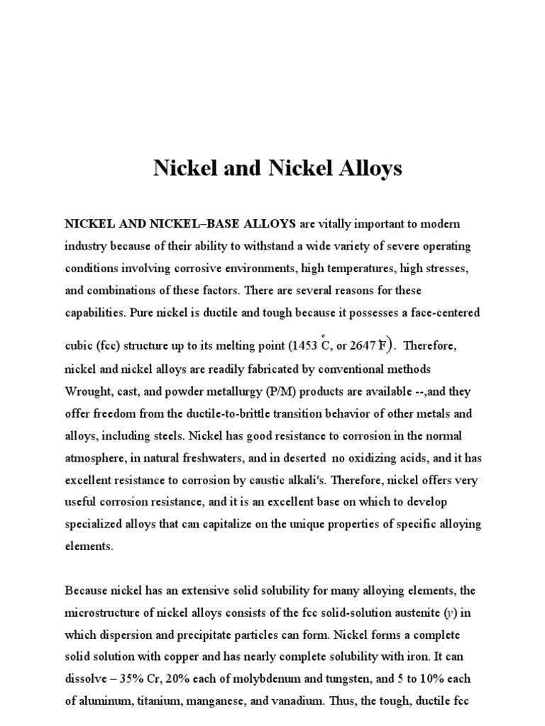 Nickel PDF Nickel Steel