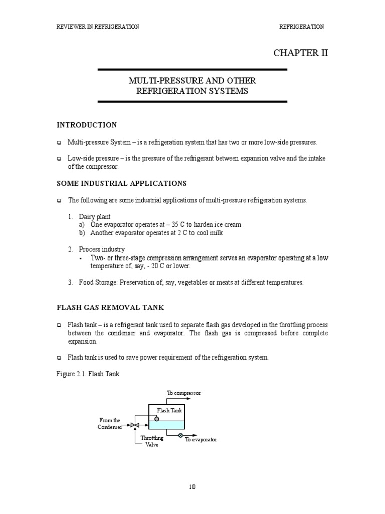 Multi-Pressure Refrigeration Systems Overview | PDF | Refrigeration ...