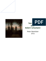 Peter Bannister Two songs after Robert Schumann (2019) cover page