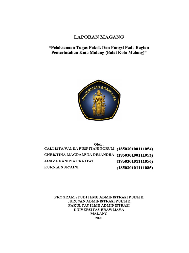 Template Laporan Magang New | PDF