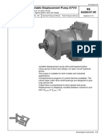 Variable displacement pump technical data