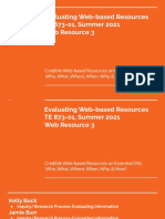Evaluating Web-Based Resources Web Resource 3