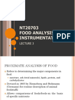 Food Analysis & Instrumentation Lecture 3: Proximate Analysis Methods