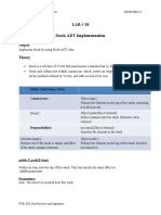 LAB # 10 Stack ADT Implementation: Object