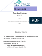 Basic Concepts: Operating Systems CS222
