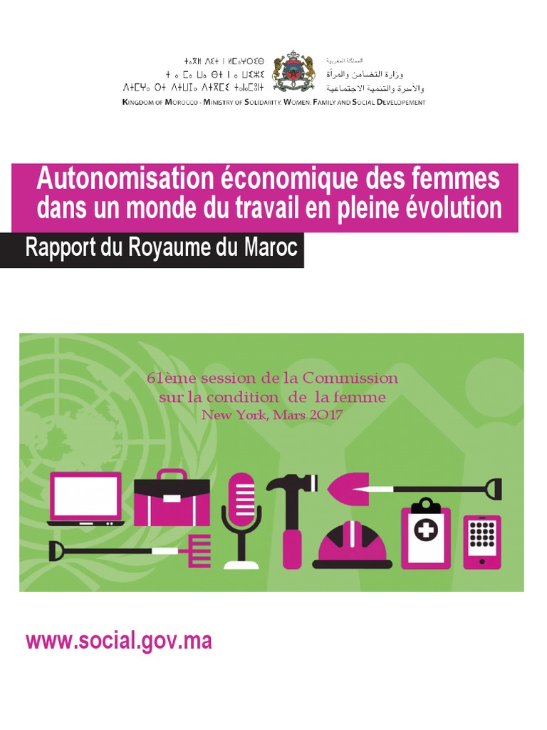 Autonomisation économique des femmes au Maroc | PDF | Domesticité | Maroc