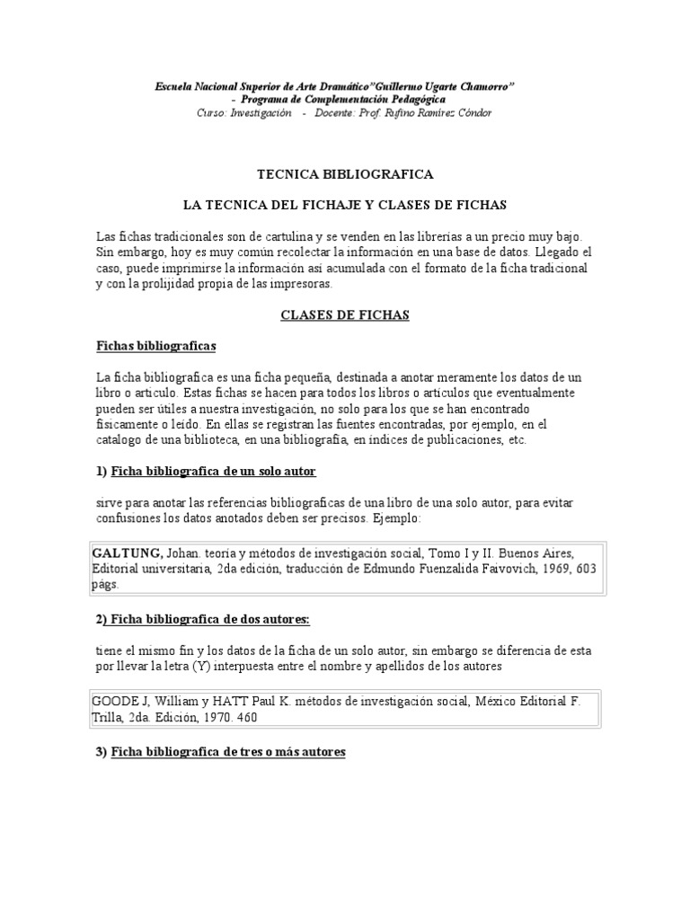 07 A Tecnica Bibliografica Fichas Ciencia Y Tecnologia Ciencia