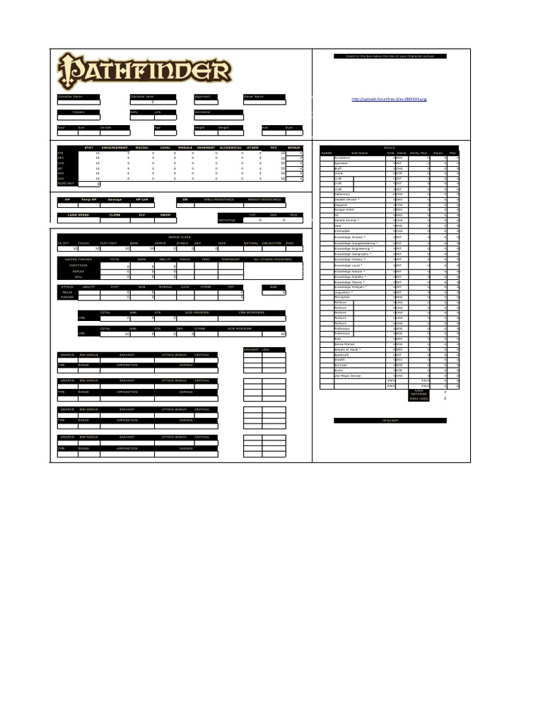Pathfinder - Scheda PG | Download Free PDF | Role Playing Games | Gaming